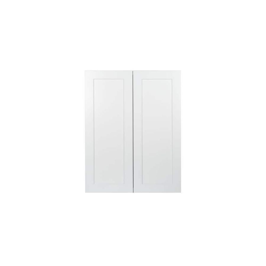 Plywell Ready to Assemble 24x30x12 in. Shaker Double Door Wall Cabinet with 2-Shelf in White SWxW2430 - The Home Depot added by Spoak Member
