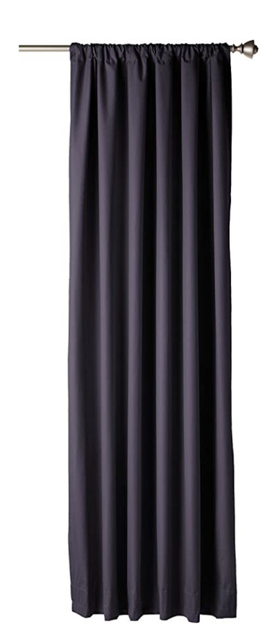 Amazon Basics Room Darkening Blackout Window Curtains with Tie Backs Set - 52 x 84 Inch, Black, 2 Panels added by Spoak Member