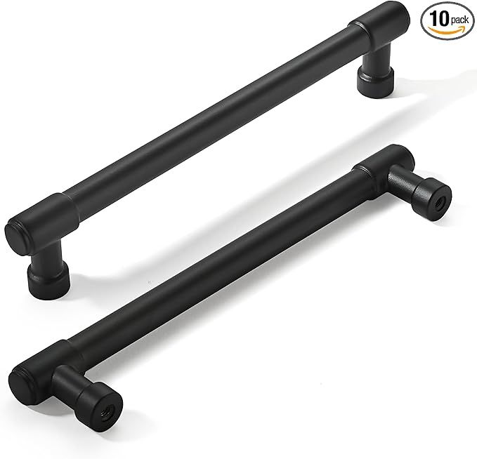 khtumeware 10 Pack Matte Black Cabinet Pulls 6 Inch(152mm) Hole Centers Kitchen Cabinet Handles Cabinet Hardware Kitchen Handles for Cabinets Cupboard Handles Drawer Pulls added by Erica Ramon