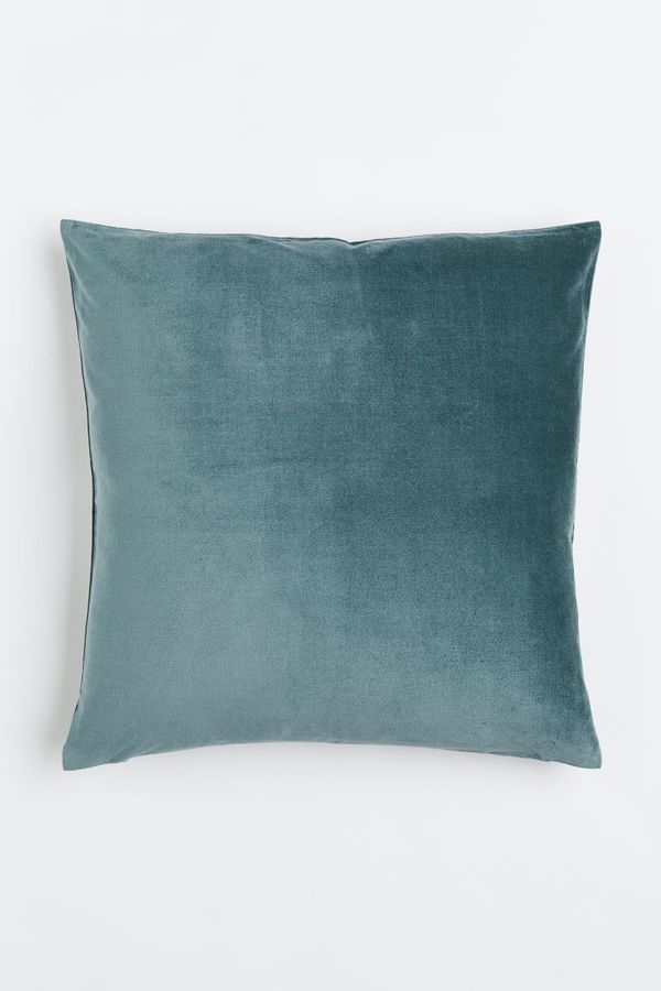 Cotton Velvet Cushion Cover - Turquoise - Home All | H&M US added by ArtDeco'd LLC