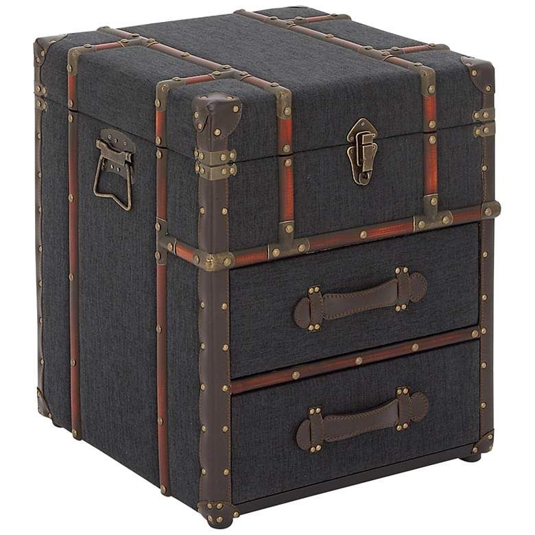 Marina 18" Wide Dark Blue Linen 2-Drawer Storage Cabinet - #114R3 | Lamps Plus added by Morgan Hatch