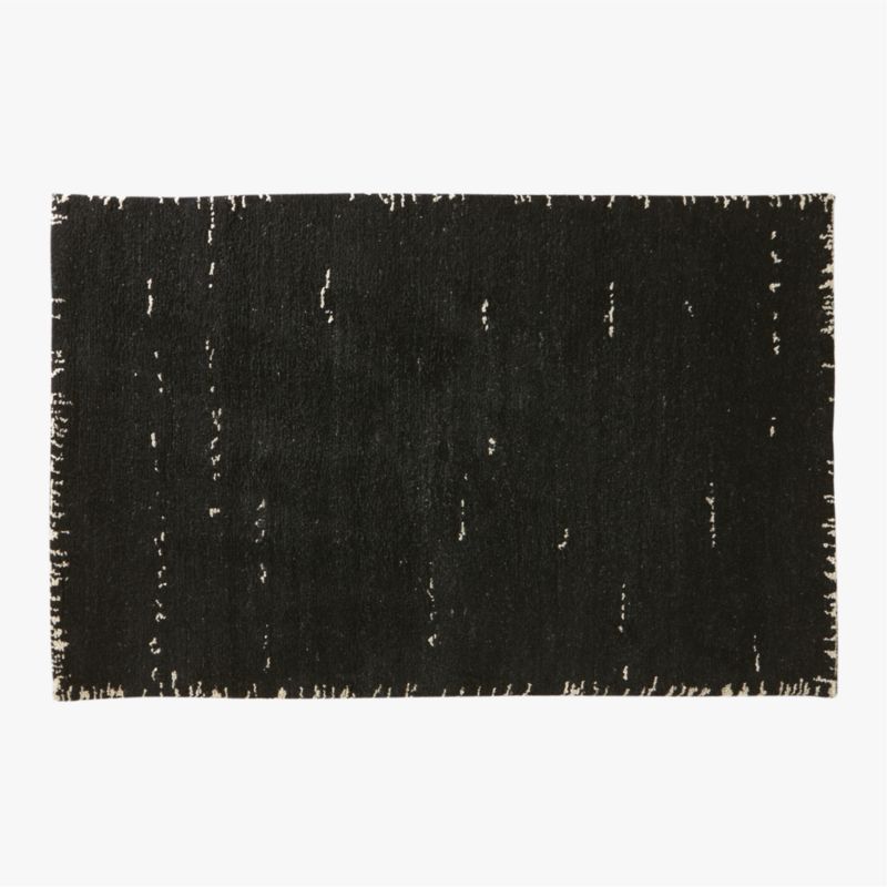 Marrin Modern Black Wool Area Rug 5'x8' | CB2 added by Spoak Member