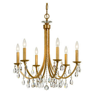 Bridgehampton 6 Light Chandelier in Antique Gold - Transitional - Chandeliers - by Lighting New York | Houzz added by Sandy Schargel Interiors