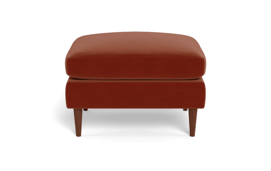 Saylor Ottoman in Rust Performance Velvet 27"w x 22"d x 18"h added by Kate Lynn Nemett