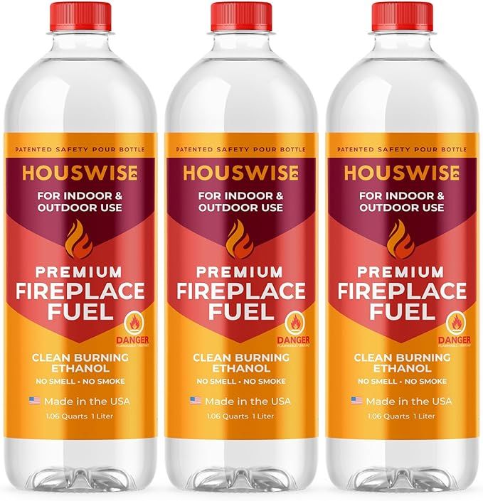 Bio Ethanol Fireplace Fuel 3 x 1 Liter - Bioethanol Fuel Tabletop Fire Pit, Bio Ethanol Fuel for Table Top Fire Pit & Ethanol Fireplaces - Made in USA added by Joyela Valentine