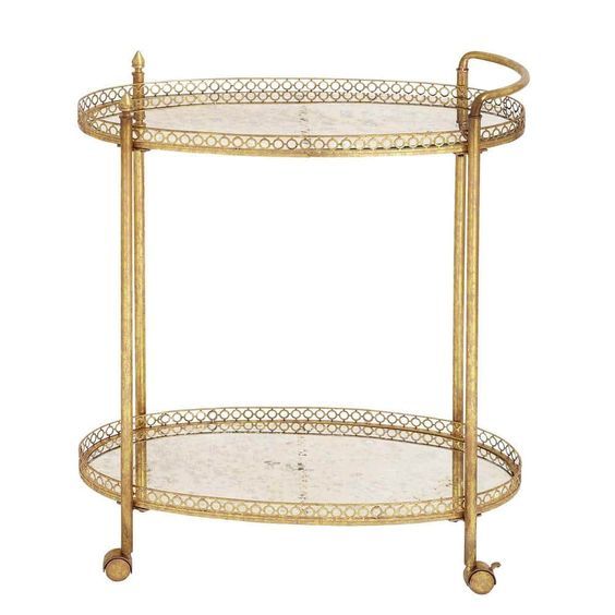 Litton Lane Gold Traditional Bar Cart added by Spoak Member