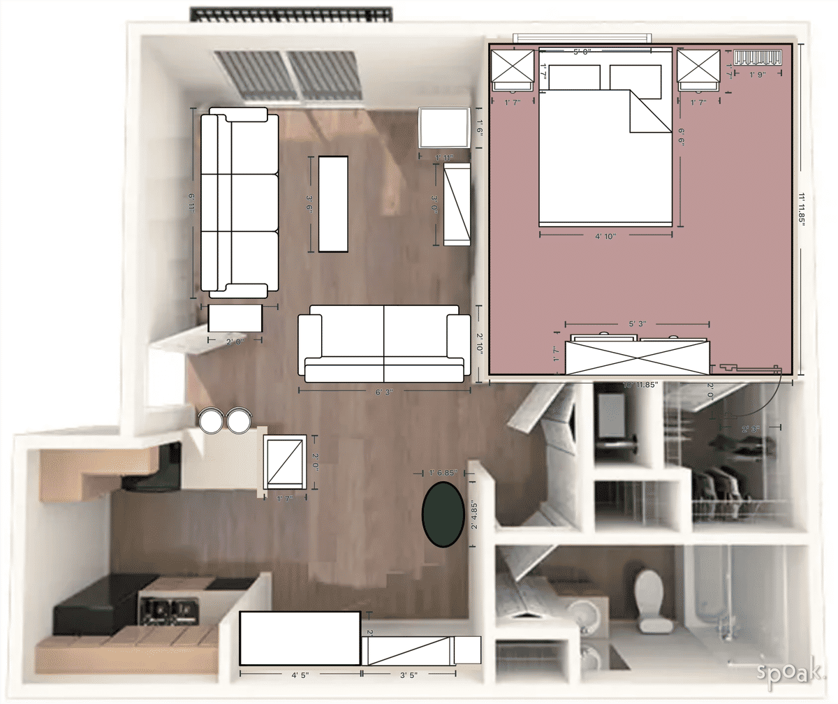 Multi Story Apartment Layout designed by Angela Elizabeth
