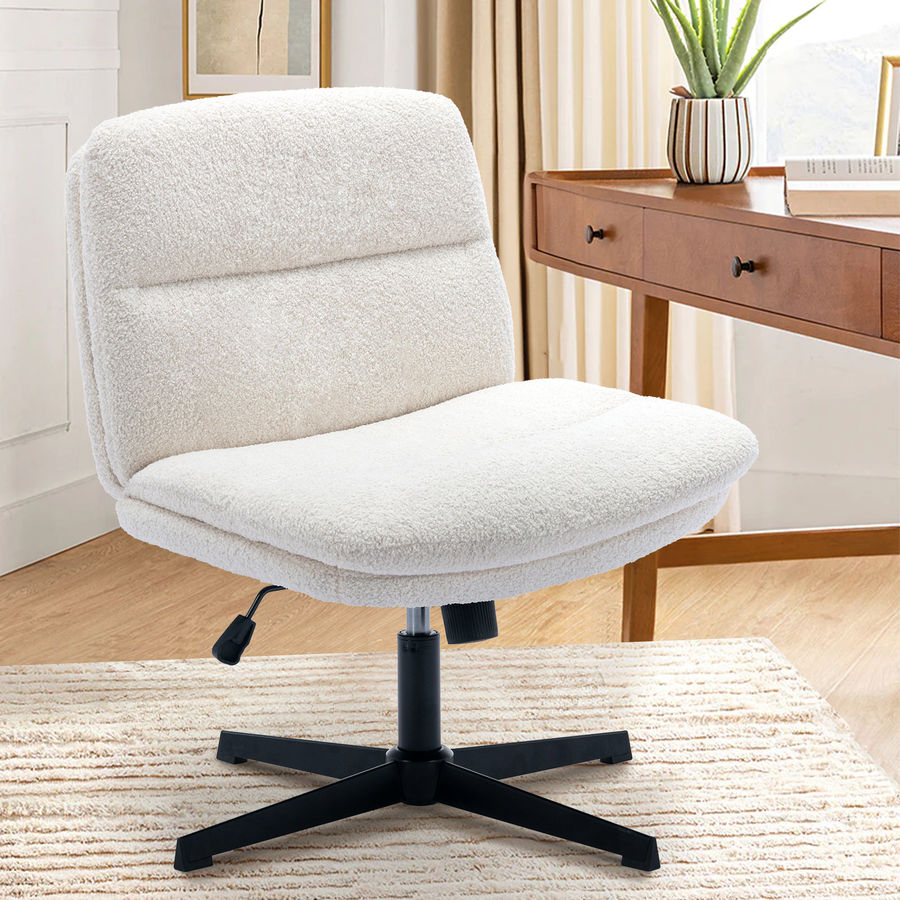 Ebern Designs Joseluis Extra-Wide Sherpa Cross Legged Task Chair & Reviews | Wayfair added by Lena Loo