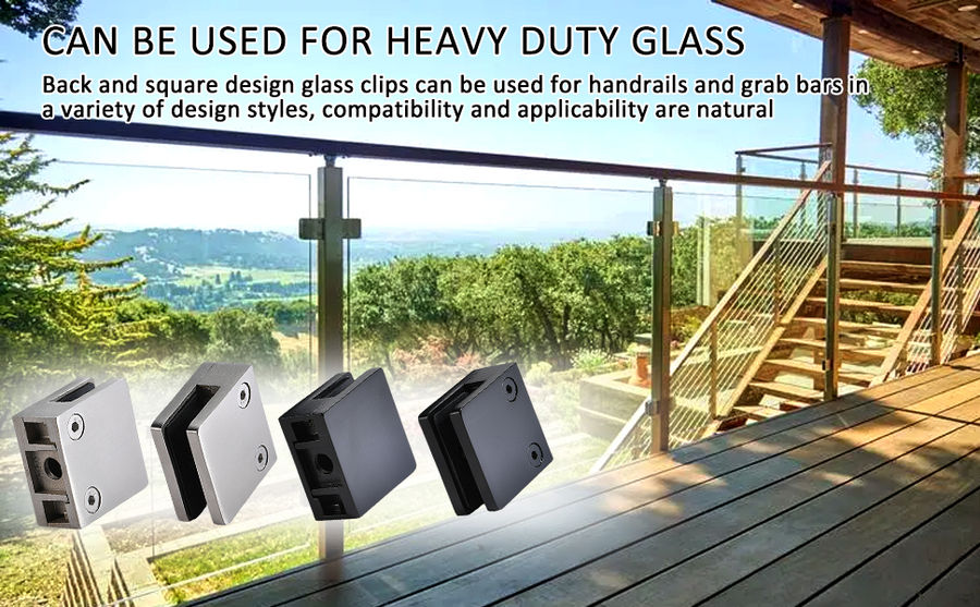 Glass Clamp－4PCS Adjustable Glass Shelf Bracket, 1/3 "-1/2 " 304 Stainless Steel Glass Clamps, Glass Clamp Bracket is Suitable for Railing, Stairs, Glass Wall, All Kinds of Glass (Black-20pcs) added by Christina Robinson