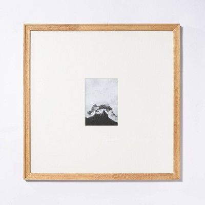 21.24" x 21.24" Matted to 5" x 7" Gallery Frame Natural Wood - Threshold™ designed with Studio McGee added by Jamie Stellato