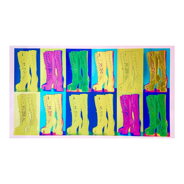 Goth Neon Boots Panel Large Print by Suga Lane added by Suga Lane / ABBY ESSIE STUDIOS