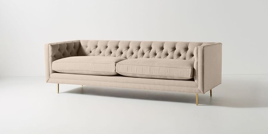 Mina Two-Cushion Sofa - Performance Linen - Natural added by Georgetown Home Stylist