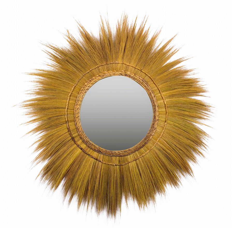 Mettu Natural Grass Round Wall Mirror added by Cierra Davis