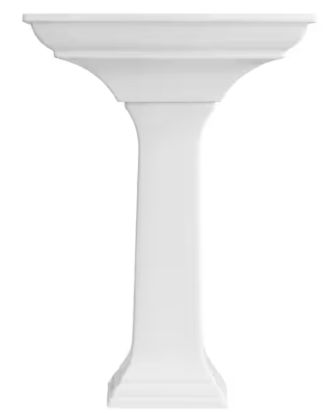 KOHLER Memoirs Stately Ceramic Pedestal Bathroom Sink Combo in White with Overflow Drain K-2344-4-0 - The Home Depot added by Kelly Whelan