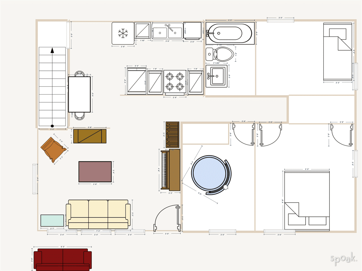 Three Bedroom House Layout designed by Moriah Small