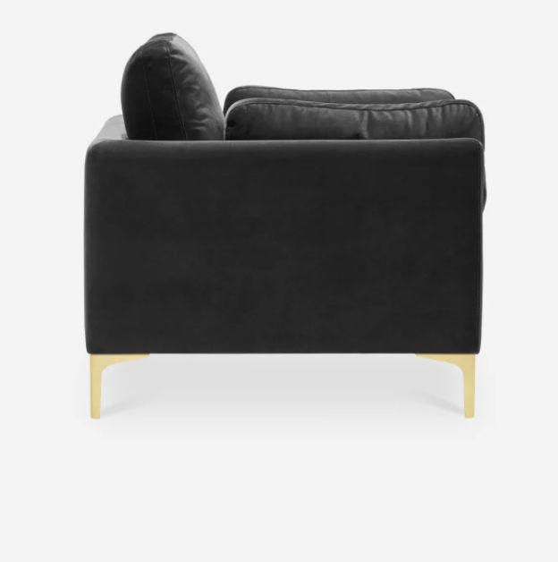 Adams Armchair, Pearl Beige, Brass | Castlery added by Ashley Fuchs