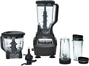 Ninja BL770 Mega Kitchen System, 1500W, 4 Functions for Smoothies, Processing, Dough, Drinks & More, with 72-oz.* Blender Pitcher, 64-oz. Processor Bowl, (2) 16-oz. To-Go Cups & (2) Lids, Black added by Spoak Member