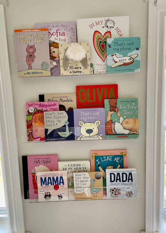 Acrylic book shelf added by Zoe Bridgeman