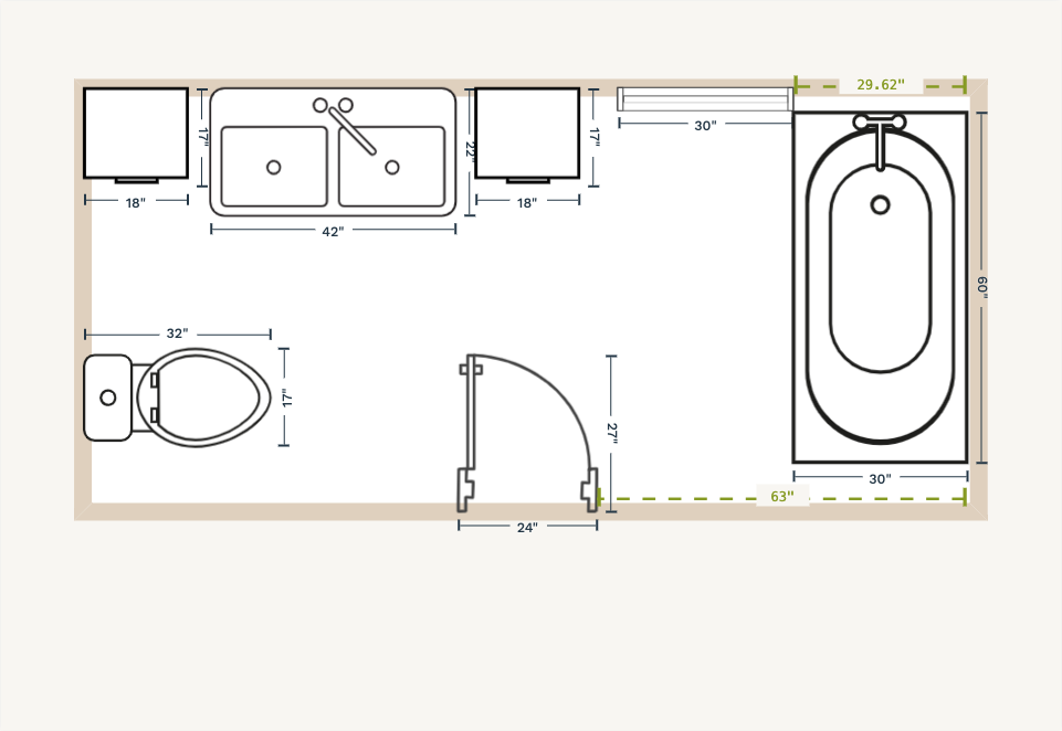 Bathroom Plan designed by Kerry Drapcho