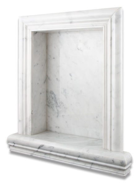 Carrara White Marble Hand-Made Custom Shampoo Niche / Shelf - LARGE - Polished added by Cymberline Odeyemi