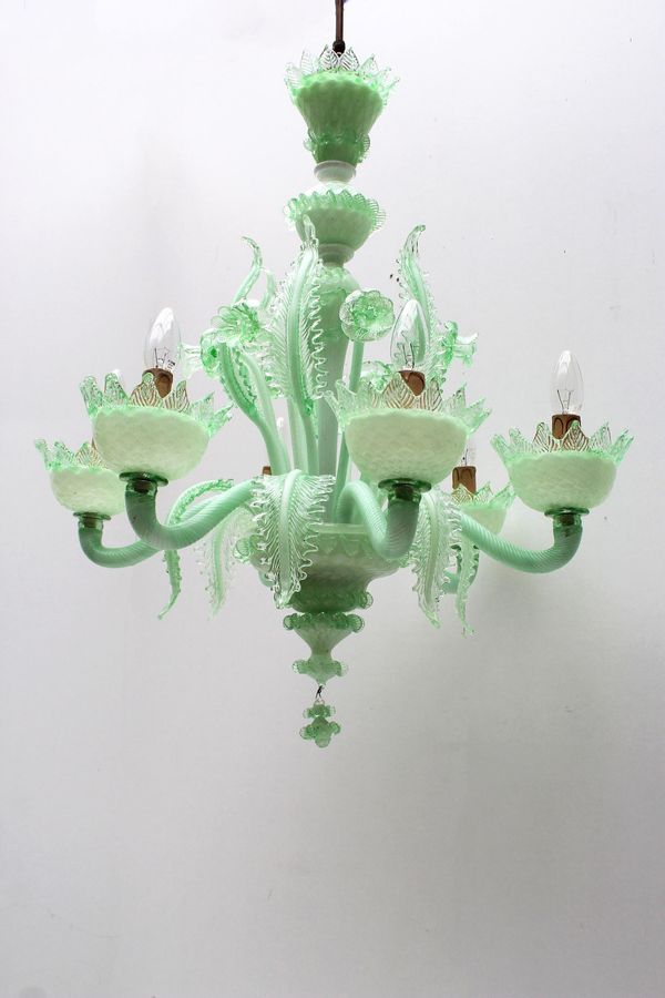 Big Stunning Murano Venetian Chandelier Handblown Glass - Etsy added by Grier Stockman
