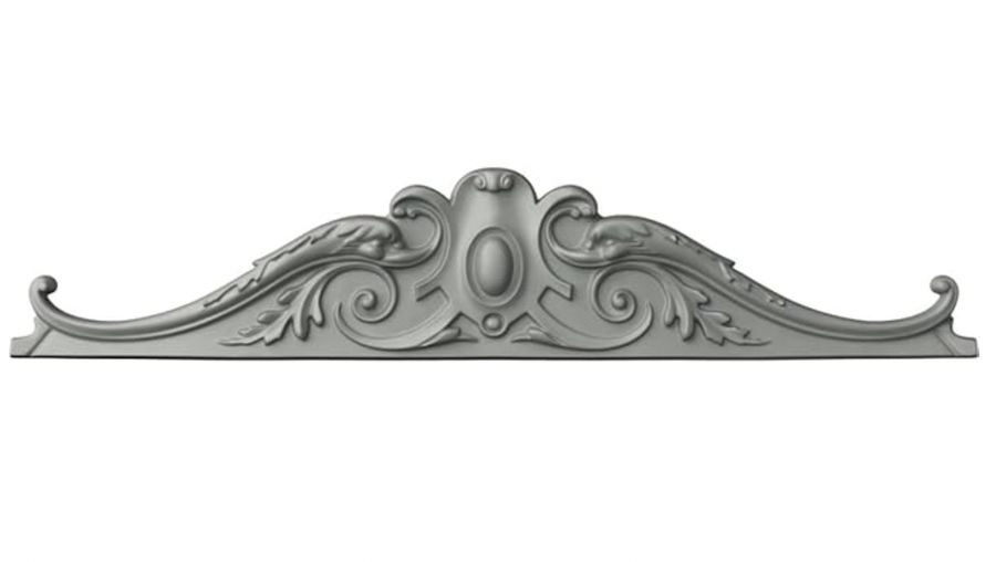 Ekena Millwork 42 3/8"W x 8 3/8"H x 2 1/2"P Kendall Center with Scrolls Onlay added by Cassandra Kirkpatrick