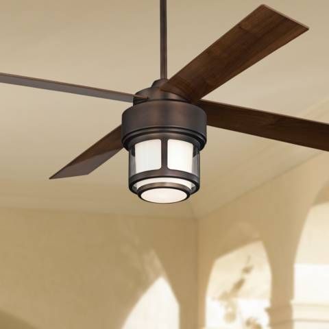52" Casa Vieja Tercel Bronze LED Damp Rated Ceiling Fan with Remote - #58N14 | Lamps Plus added by Ruthann R