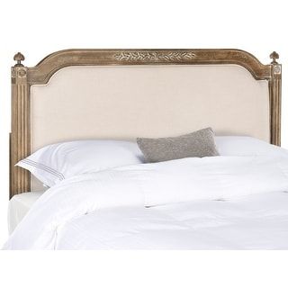 SAFAVIEH Bedding Rustic Wood Beige Linen Full size Headboard - Beige / Rustic Oak - Bed Bath & Beyond - 22287107 added by Dogwood Home Design
