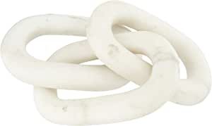 Bloomingville 13" L Decorative Marble Figurine Chain Link, White added by Where The Heart Is Designs