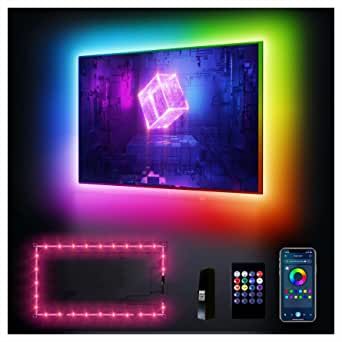 DAYBETTER LED Lights for TV, TV Led Backlight, 14.8ft for 65-75in TV, USB Powered TV Lights kit, Led Strip Lights Music Sync Remote, RGB Lamp for Gaming Bedroom Room HDTV Mood Lighting added by Summer Wilson