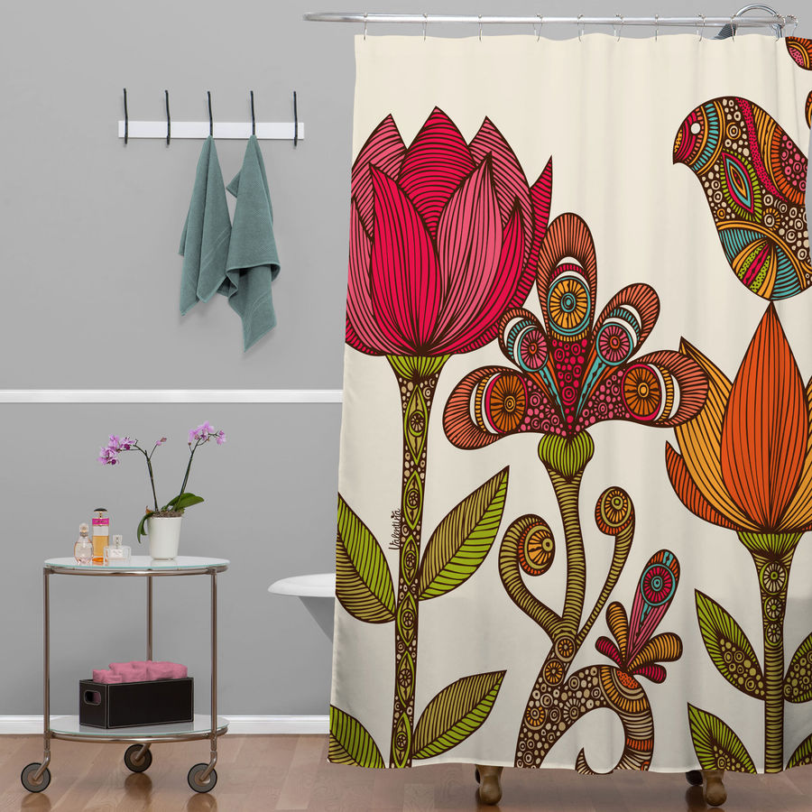 Langley Street Jonesville Floral Shower Curtain & Reviews | Wayfair added by sallie tyler