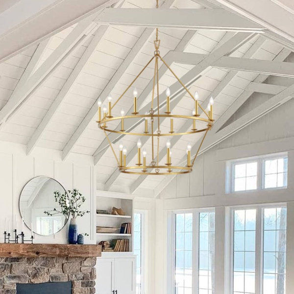 Joevanni 20 - Light Dimmable Wagon Wheel Chandelier added by Kate McKay Designs