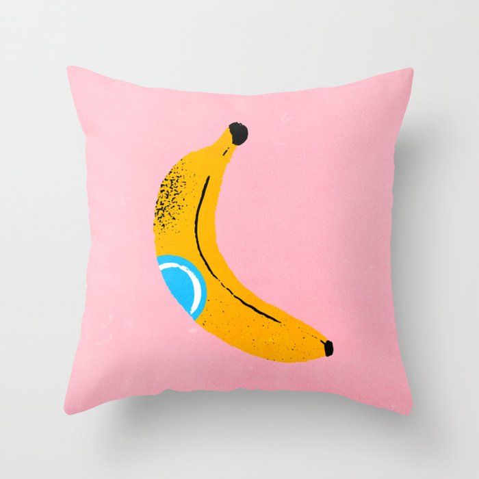 Banana Pop Art Throw Pillow by ayeyokp added by Lauren Houston