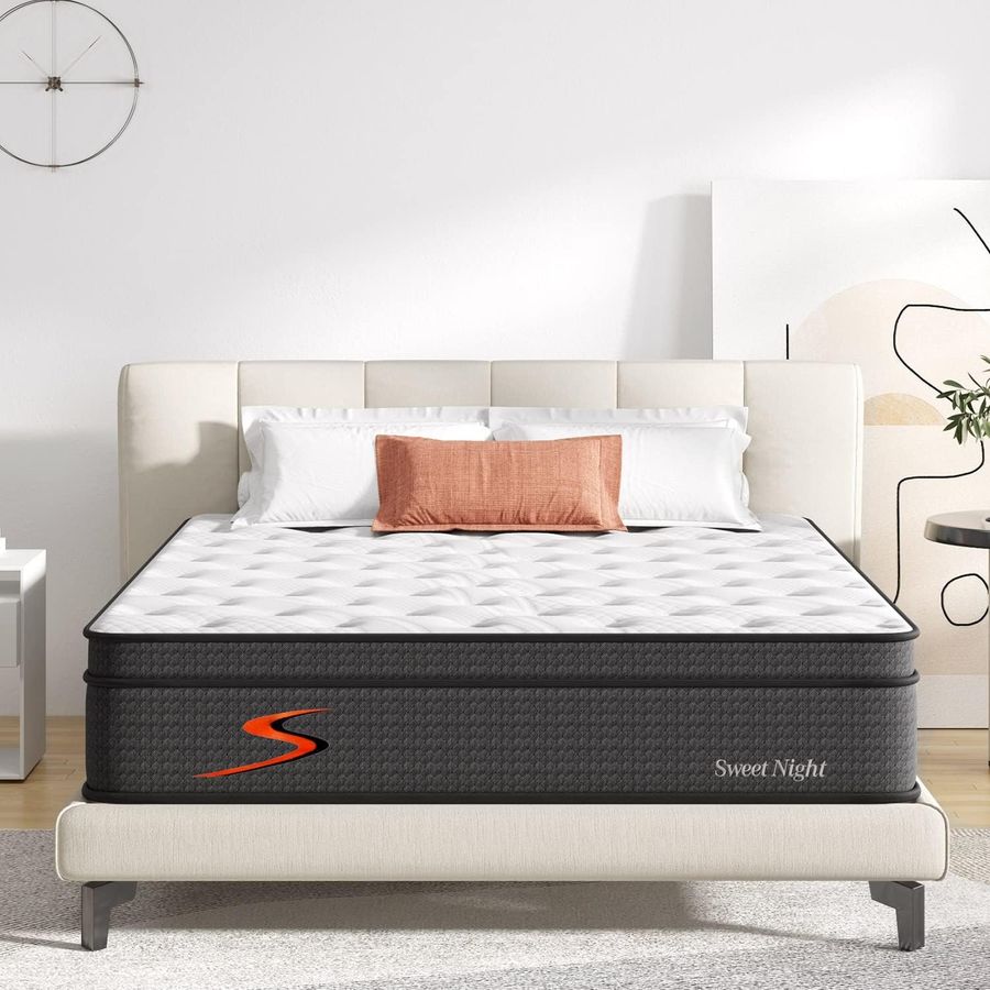 Sweetnight King Mattress, 10 Inch King Size Mattress in a Box, Gel Memory Foam Hybrid Mattress with Pocketed Coils for Motion Isolation & Support added by Ruthann R