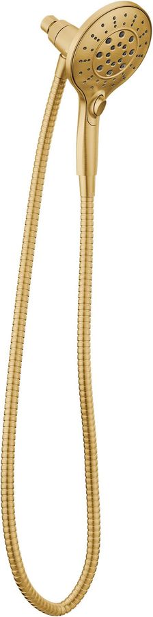 Moen Engage Magnetix Brushed Gold Six-Function 5.5-Inch Wide Handheld Showerhead with Magnetic Docking System and Metal Hose, 3662EPBG added by Sadie Lewman