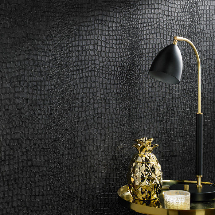 Black Crocodile Print Wallpaper added by Kim Kwiatkowski