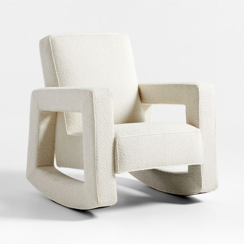 Rollin' Cream Bouclé Rocking Chair by Leanne Ford | Crate & Kids added by Spoak 