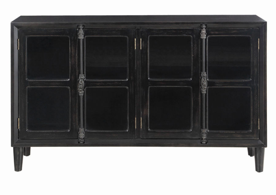 Mapleton 4-door Accent Cabinet Black - Coaster Fine Furnitur added by sara price
