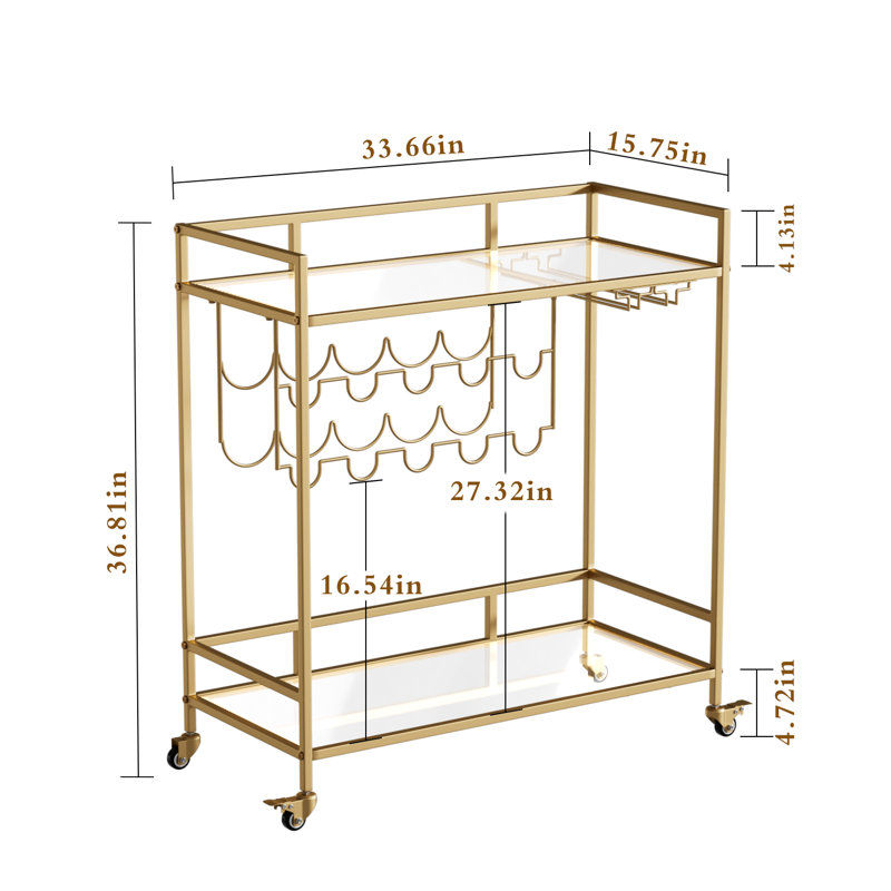Paolino Metal Bar Cart added by Azure Thompson