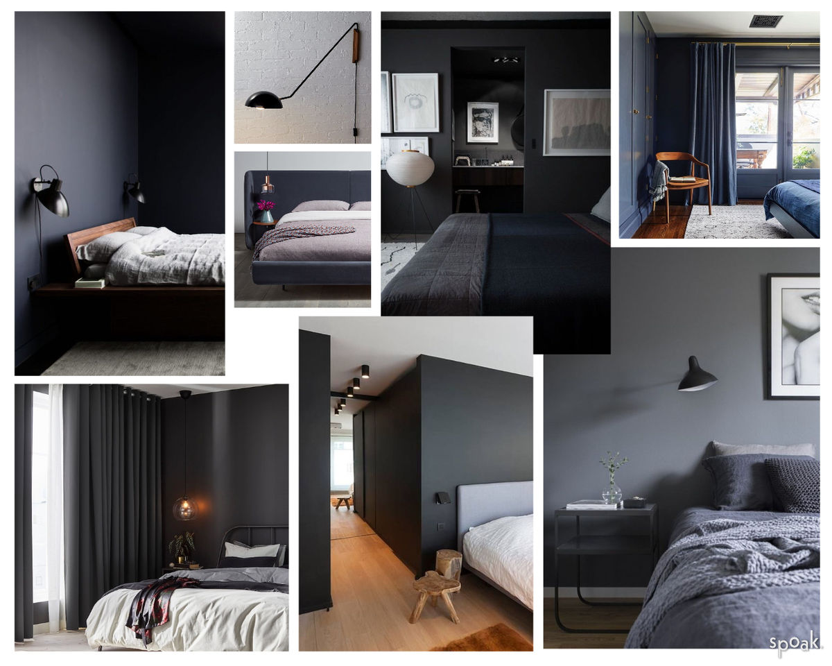 Dark Bedroom Inspiration designed by Lisa Cole