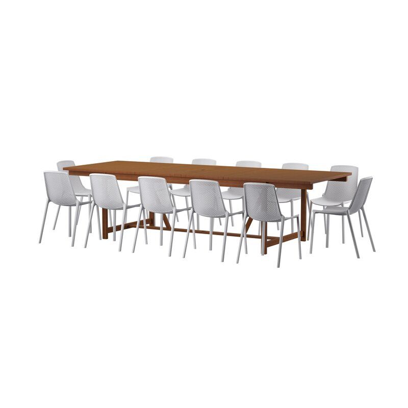 Askey 12 - Person Rectangular Outdoor Dining Set added by Janae Sullivan