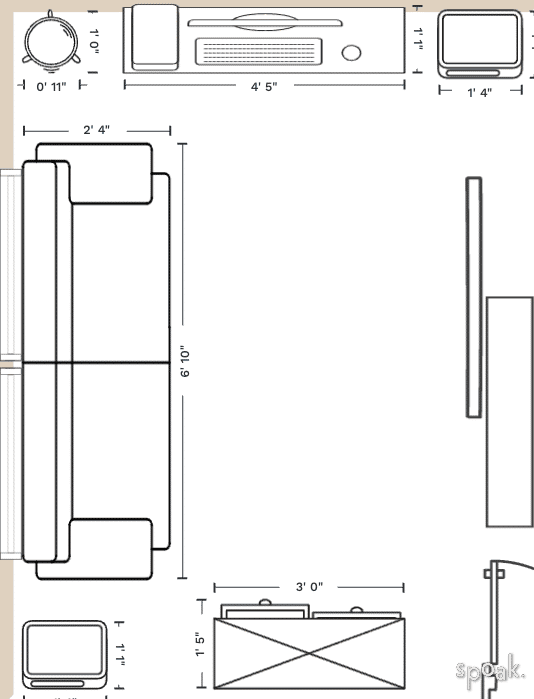Rectanglar Bedroom Plan designed by Haley Damele