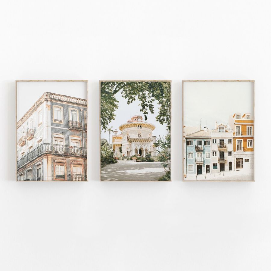 Portugal Print Set of 3, Travel Art Print, Portugal City Art Print, Modern Minimalist, Printable Wall Decor, City Photography, Gallery Art - Etsy added by Katie Carpenter