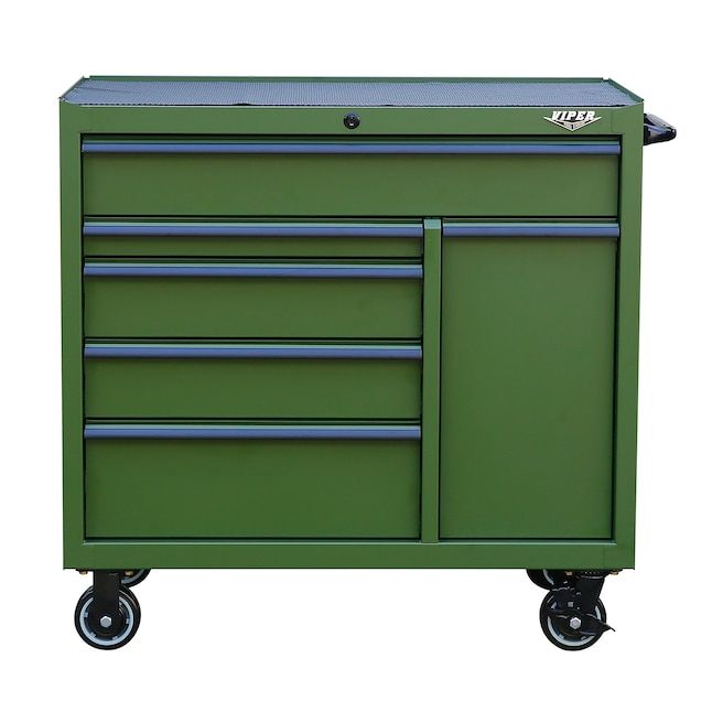 Viper Tool Storage 41-Inch 6-Drawer Steel Rolling Cabinet, Army Green added by Evie Leigh