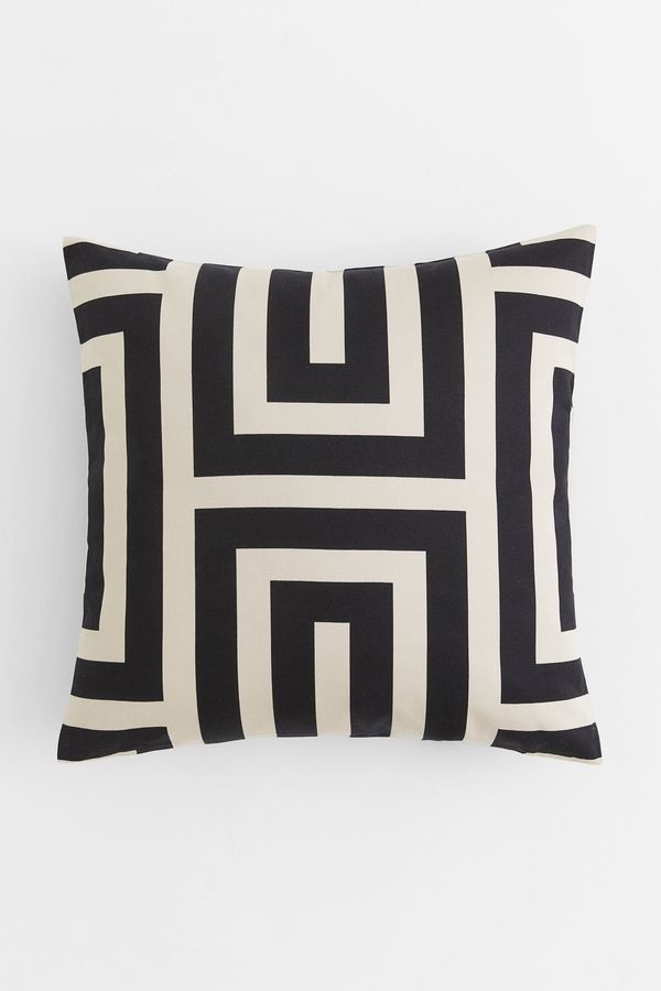 Cotton Satin Cushion Cover - Black/patterned - Home All | H&M US added by Stephanie M Rivera Ortiz