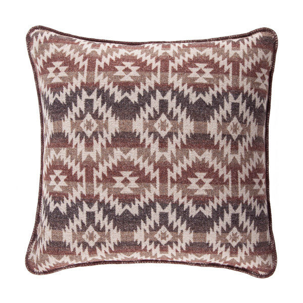 Mesa Wool Blend Yarn Dye Aztec Design Western Southwestern Lodge Throw Pillow added by Aubrey Bates