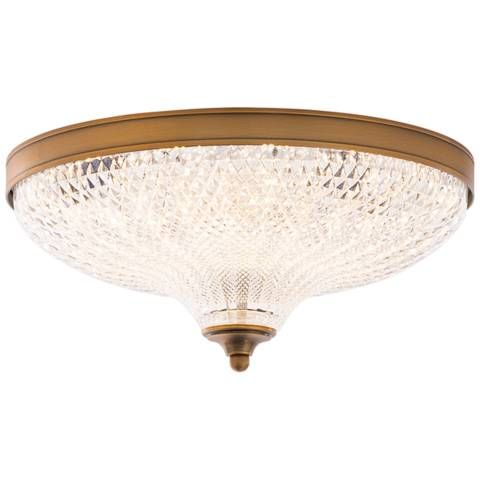 Roma 12 1/4" Wide Aged Brass Crystal LED Wall/Ceiling Light - #732K3 | Lamps Plus added by Karleigh Miller