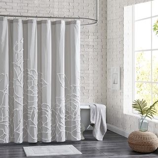 Adalee Rose Chenille Tufted Floral Shower Curtain - - 32730085 added by Kylie Park
