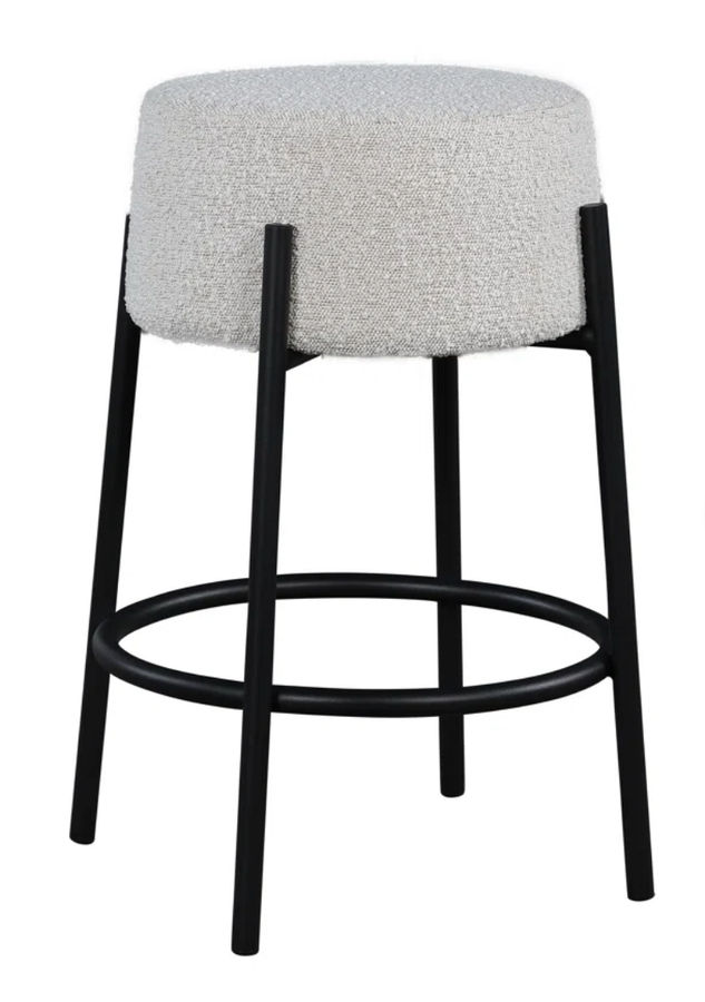 Avalon Green Boucle Fabric Counter Stool, 26.4" seat height, 18" diameter added by Kristi Kautz
