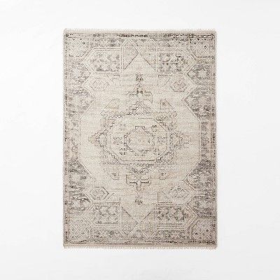 7'x10' Knolls Authentic Hand Knotted Distressed Persian Style Rug Ivory - Threshold™ designed with Studio McGee added by Elizabeth Roussil